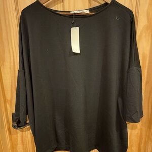 Three Bird Nest Black Long Sleeve Top